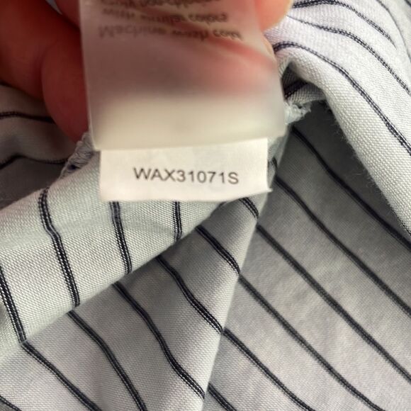 CALIA by Carrie Underwood long sleeve side ruching with ties striped top size XS - Picture 10 of 12